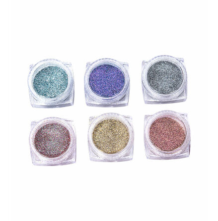 Set med 6 glitter